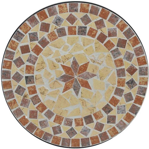  Bistro stolić s mozaikom boja cigle i bijela &amp;Oslash;50x70cm keramički Slike
