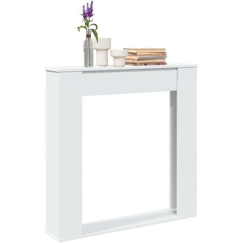 vidaXL Okvir za kamin bel 100x20x100 cm inženirski les Cene