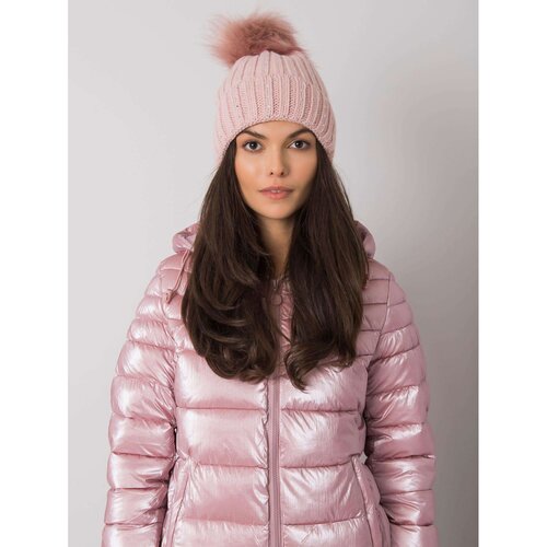 Fashion Hunters Light pink insulated hat with patches Slike
