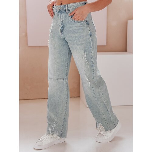 DStreet Spodnie damskie jeansowe baggy BAGETSON niebieskie Slike