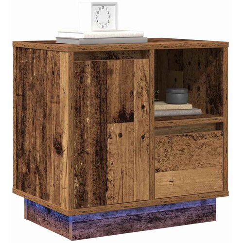  Noćni ormar s ladicama 2 pcs Staro drvo 50 x 34,5 x 50 cm. Slike
