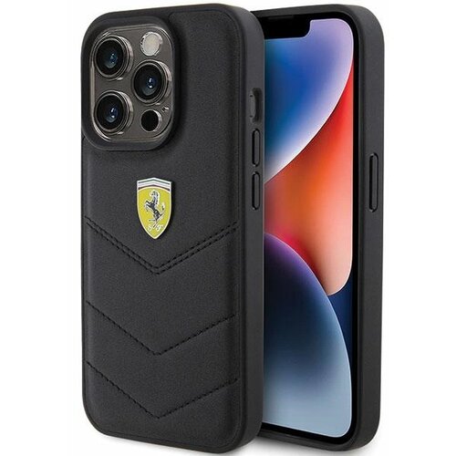 Ferrari PRE&Scaron;IT KOVINSKI OVITEK LOGO ZA IPHONE 15 PRO ČRNO, (21898560) Cene