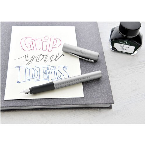 Nalivpero GRIP 2011 (M) CLASSIC FABER CASTELL 140900 SREBRNO Slike