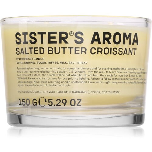 Sister&amp;#039;s Aroma Salted Butter Croissant mirisna svijeća 150 g Slike
