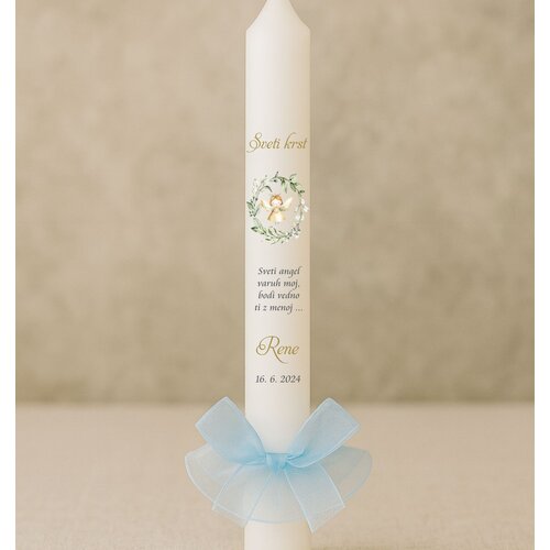  Krstne sveče z angelčkom in pentljo KRSV 25-03 Cene