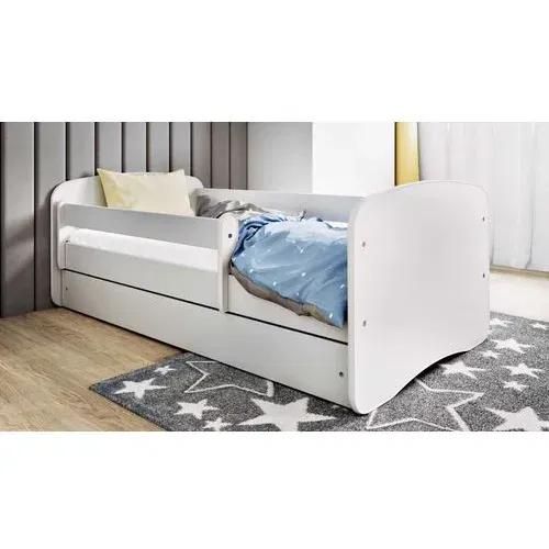 Drveni dječji krevet Perfetto sa ladicom - 160x80cm - Bijeli