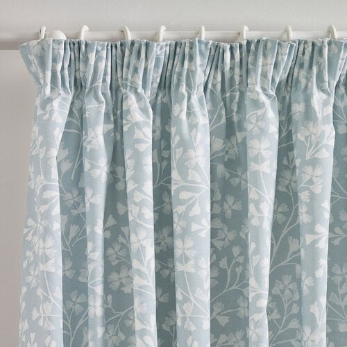 Catherine Lansfield Modre zavese v kompletu 2 ks 168x183 cm Brooke Floral &amp;ndash; Slike