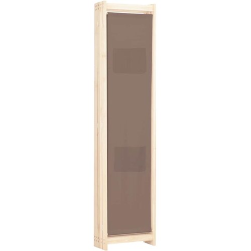  pregrada s 5 panela od tkanine 200 x 170 x 4 cm smeđa Slike