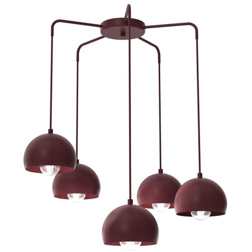 Luster na sajli SOOL 5xE27/15W/230V bordo Cene