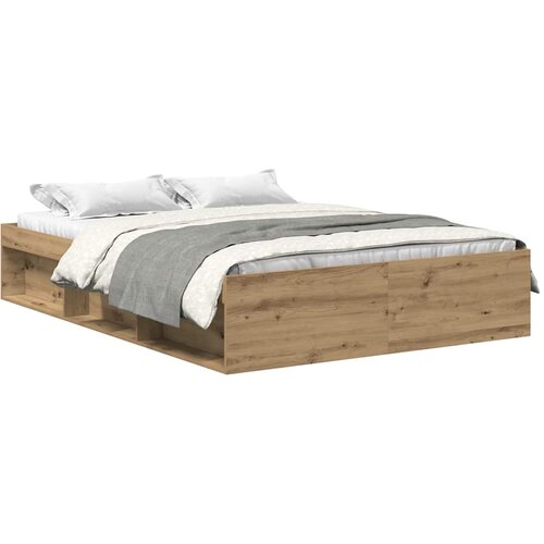 vidaXL Posteljni okvir brez vzmetnice artisian hrast 140x190 cm, (21790772) Cene