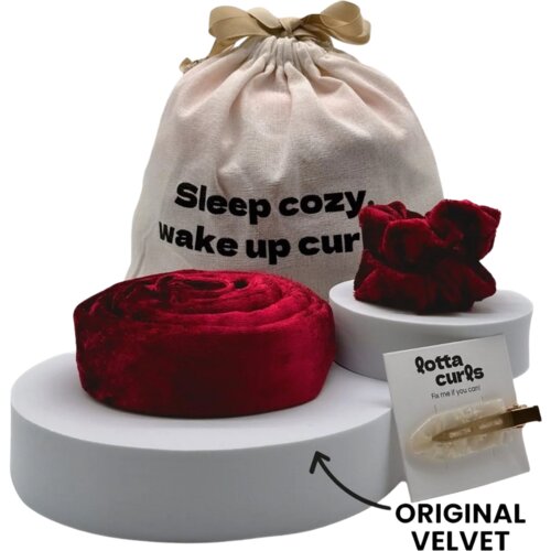 Lotta Curls Set trakov za kodranje las - Bordeaux Red Cene