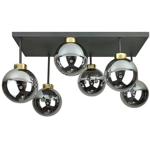 Plafonski luster DEA 6xE14/60W/230V crna/zlatna/zadimljena crna Cene