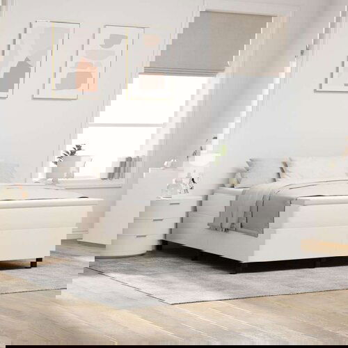  Kutna Prolazna Krevet Krem 140x200 cm Od Tkanine Kord Cene