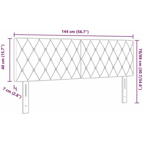  LED glava kreveta s LED trakama Svijetlo siva 144 cm Bar&amp;scaron;un Slike