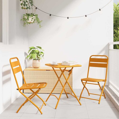  Sklopiva stolica za vrt 2 pcs Gorušica 42 x 52 x 82cm Cene