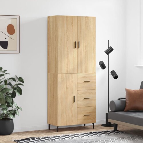 vidaXL Visoka komoda hrasta sonome 69 5x34x180cm od konstruiranog drva Cene