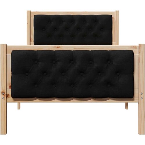  Okvir za krevet s uzglavljem Crna 90 x 190 cm tkanina Slike