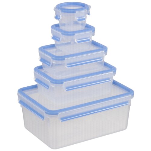 Emsa Food Clip&amp;amp;Close 508568 5 pcs. Set transparent/blue Slike