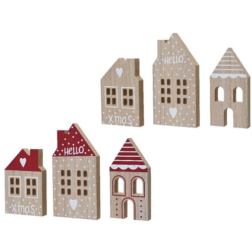 Dekordom Set MDF kućice 3pcs 26cm 510644 - Blond/colors - KMG Cene