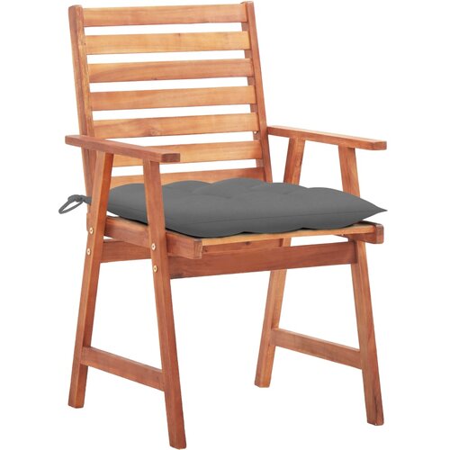 Maison Chic Vrtni jedilni stoli - Stol za vrt 3 kosi z blazinami trden akacijev les JS355, (21877538) Cene