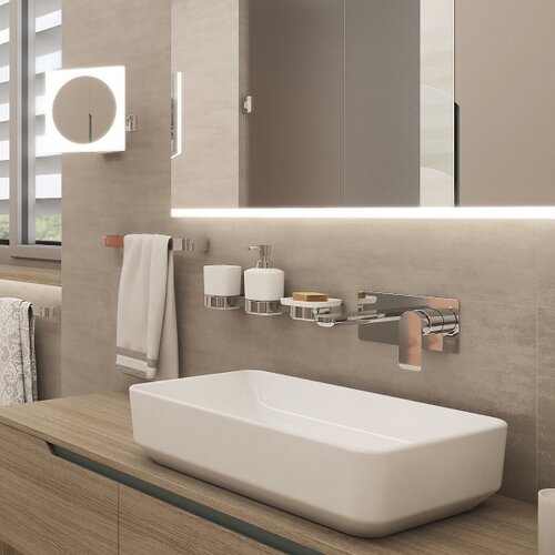  nimco nk 30035-26 - zidni držač za pe&amp;scaron;kire nikau 39 cm sjajni hrom Slike