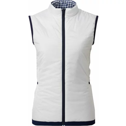 Footjoy Reversible Insulated Womens Vest White/Navy Houndstooth M