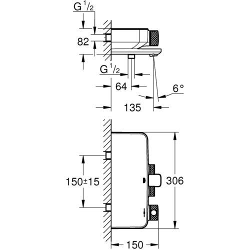 Grohe smartcontrol termostatska baterija za kadu 34718000 Cene