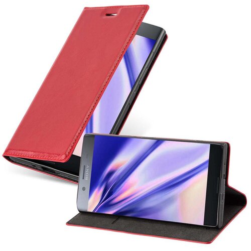Cadorabo Ohi&scaron;je, združljivo z Sony Xperia XZ PREMIUM v rdeče jabolko - Za&scaron;čitni ovitek z magnetnim zapiranjem, stoječo funkcijo in režo za kartice, (20549079) Cene