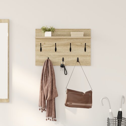 vidaXL Nadwyčajna obešalnik za plašče sonoma hrast 60 x 40 x 12 cm Cene