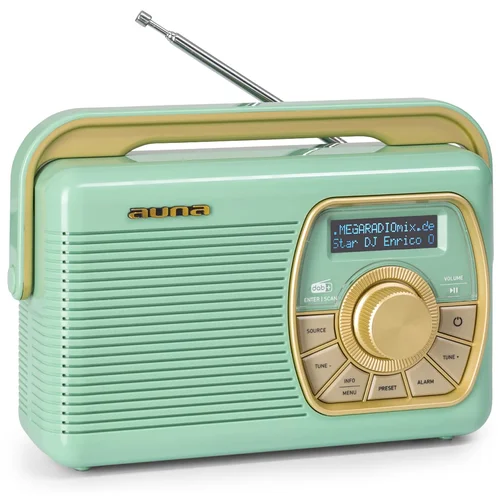 Auna Buddy Digital Radio DAB / DAB + / UKW Bluetooth 5.0 AUX 1Ah Baterija Prijenosni retro