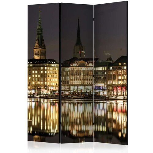  Paravan u 3 dijela - Night in Hamburg [Room Dividers] 135x172 Slike