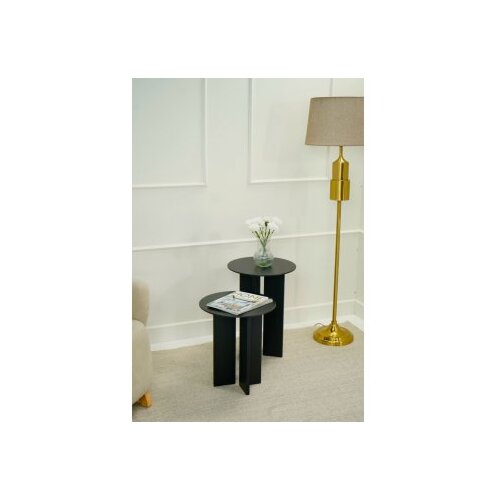 Hanah home set stolova za kafu leo (55 + 45) black Slike
