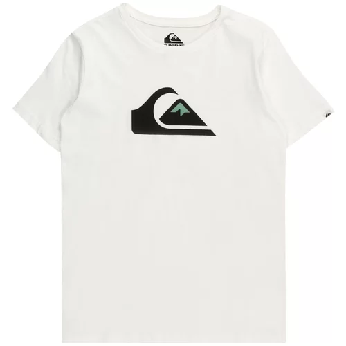 Quiksilver Funkcionalna majica svetlo zelena / črna / bela