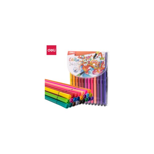 Deli FLOMASTERI COLORUN heksagonalni u pvc etuiu 1/24 EC157-24 Slike