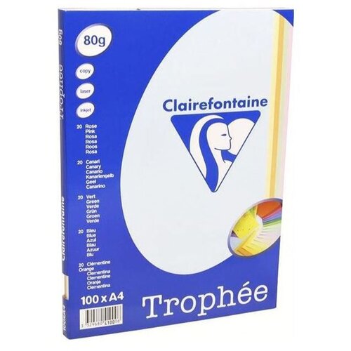 Clairefontaine papir Trophee pastelni mix (5 boja) A4/80gr 1/100 Cijene