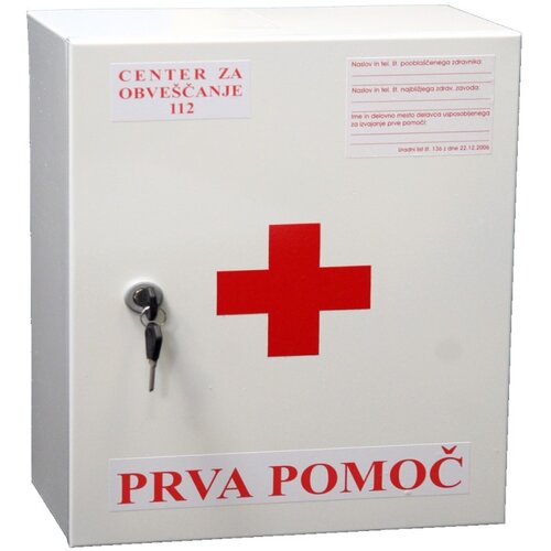  Omarica za prvo pomoč (z vso zakonsko predpisano vsebino, kovinska) Slike
