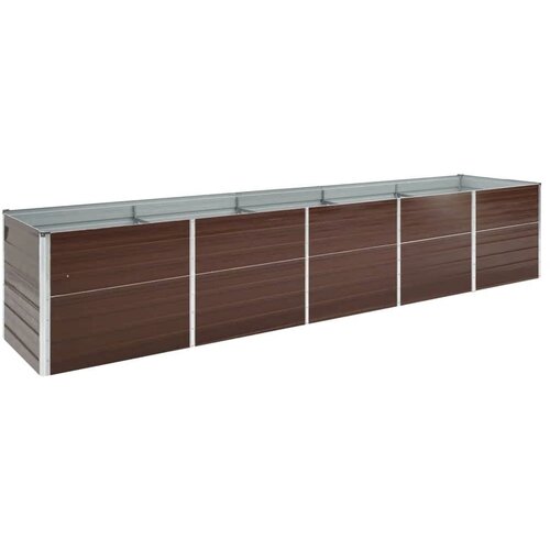  Povi&scaron;ena vrtna gredica od pocinčanog čelika 400x80x45 cm smeđa Cijene