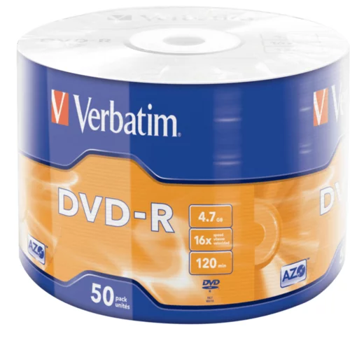 Verbatim DVD-R 4.7GB 16x hitrost, 50 kom