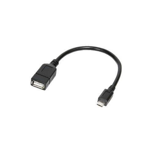 Logilink USB 2.0 adapter, Micro USB M to USB-A F, OTG, black, 0.2 m, AA0035 Cene