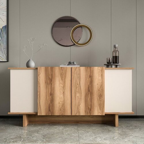 Hanah home komoda diana - sand, walnut sandwalnut console Cene
