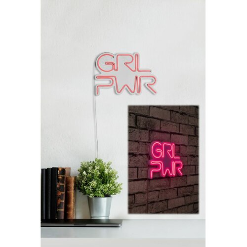 Dekorativna plastična LED rasveta Girl Power - roze Slike