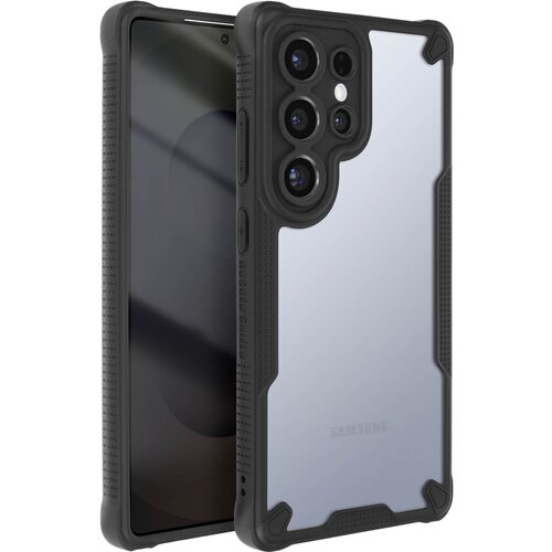 AVIZAR Ohišje za Samsung Galaxy S25 Ultra Odporno na udarce proti krčenju mat nazaj, Črna, (5000011867) Cene