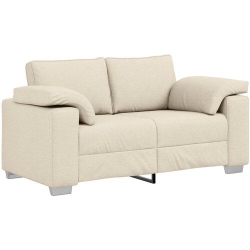 SOFA 2 pcs Bež 219 x 80 x 82 cm Platnasta tkanina Slike