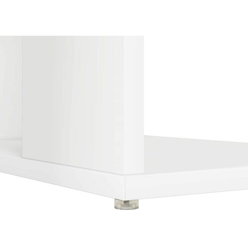  Stol s policom Bijelo 130 x 50.5 x 75 cm Konstruirano drvo Slike