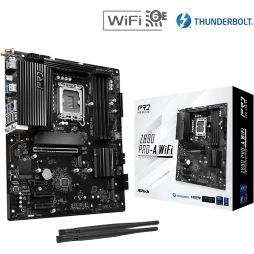 AsRock MB Z890 PRO-A WIFILGA1851, 4xDDR5, 4xM.2, 4xSATAHDMI, DP, Thunderbolt USB4, ATX, RAID Cijene