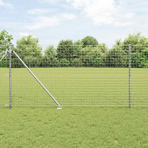 Ograda s postovima Srebrno 1,4 x 10 m Čelik Cene
