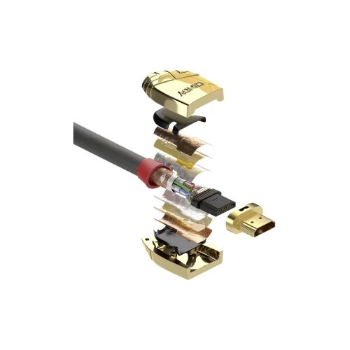 Lindy HDMI priključni kabel HDMI-A utikač, HDMI-A utikač 7.50 m siva 37865 HDMI kabel Cijene