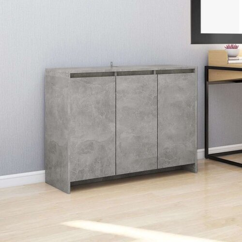 VidaXL Komoda siva boja betona 102 x 33 x 75 cm od iverice Slike