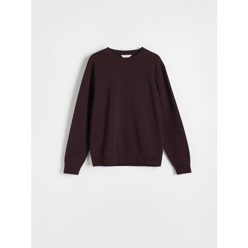 Reserved pulover z vezenino - burgundy Cene