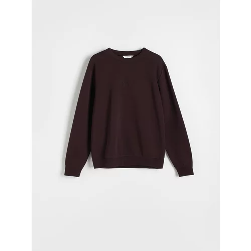 Reserved pulover z vezenino - burgundy
